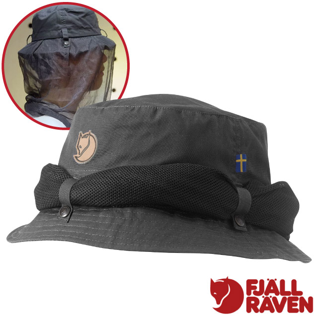 【Fjallraven 小狐狸】Marlin 耐磨快乾G-1000防蚊帽.防蟲遮陽帽.防曬帽/79339-030 深灰✿30E010